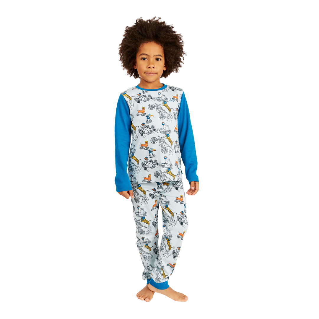 Luca Rosa Cool Driver Jersey Pyjamas in Organic Cotton